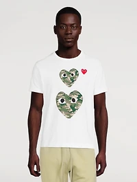 Cotton Camouflage Heart T-Shirt