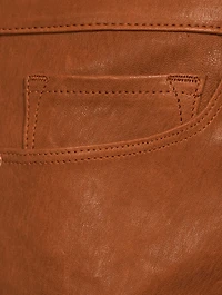 Le Crop Mini Bootcut Leather Pants