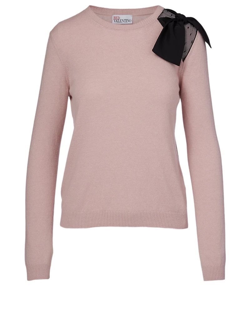 Crewneck Sweater With Bow