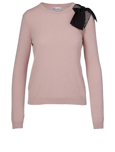 Crewneck Sweater With Bow
