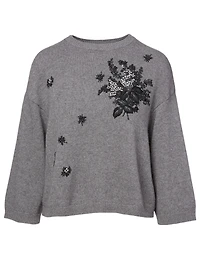 Wool-Blend Embroidered Sweater