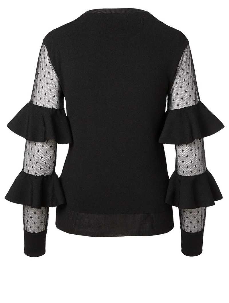 Long-Sleeve Ruffle Sweater