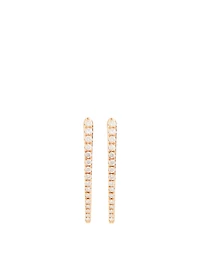 Medium Cristina 18K Rose Gold Earrings With Diamonds