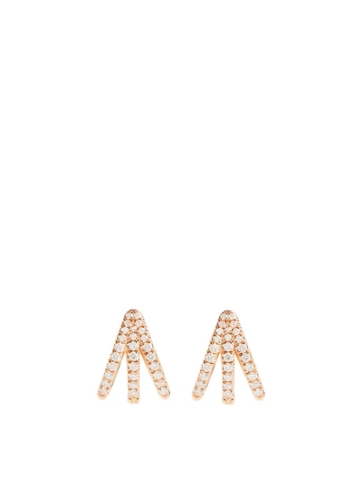 Cris 18K Rose Gold Earrings With Diamonds