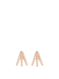 Cris 18K Rose Gold Earrings With Diamonds