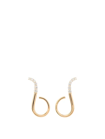 Aria Grace 18K Gold Earrings With Diamonds