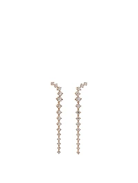 Aria 18K Rose Gold Dagger Earrings With Diamonds
