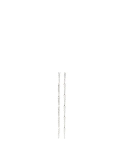 Large Cora 18K White Gold Earrings With Diamonds