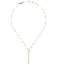 Aria 18K Gold Dagger Necklace With Diamonds