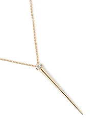 Aria 18K Gold Dagger Necklace With Diamonds
