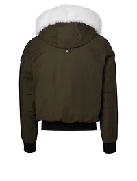 Ballistic Bomber Jacket With Fur Hood
