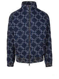 Zip Denim Jacket VLTN Print