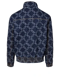 Zip Denim Jacket VLTN Print