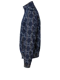 Zip Denim Jacket VLTN Print