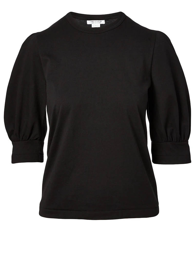 Puff-Sleeve Cotton T-Shirt