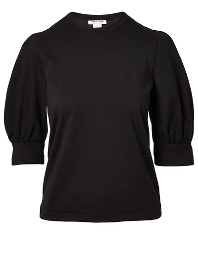 Puff-Sleeve Cotton T-Shirt