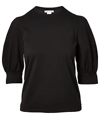 Puff-Sleeve Cotton T-Shirt