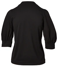 Puff-Sleeve Cotton T-Shirt