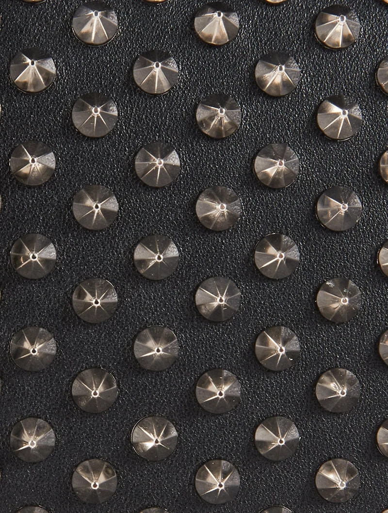 Small Leather Jewel Bag With Studs