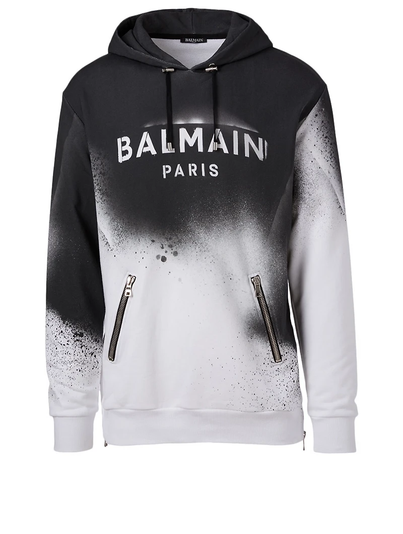 Cotton Logo Hoodie Graffiti Print