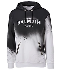 Cotton Logo Hoodie Graffiti Print