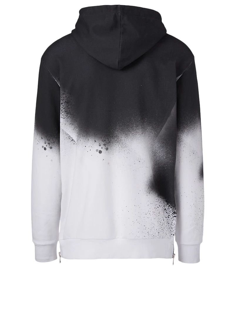 Cotton Logo Hoodie Graffiti Print