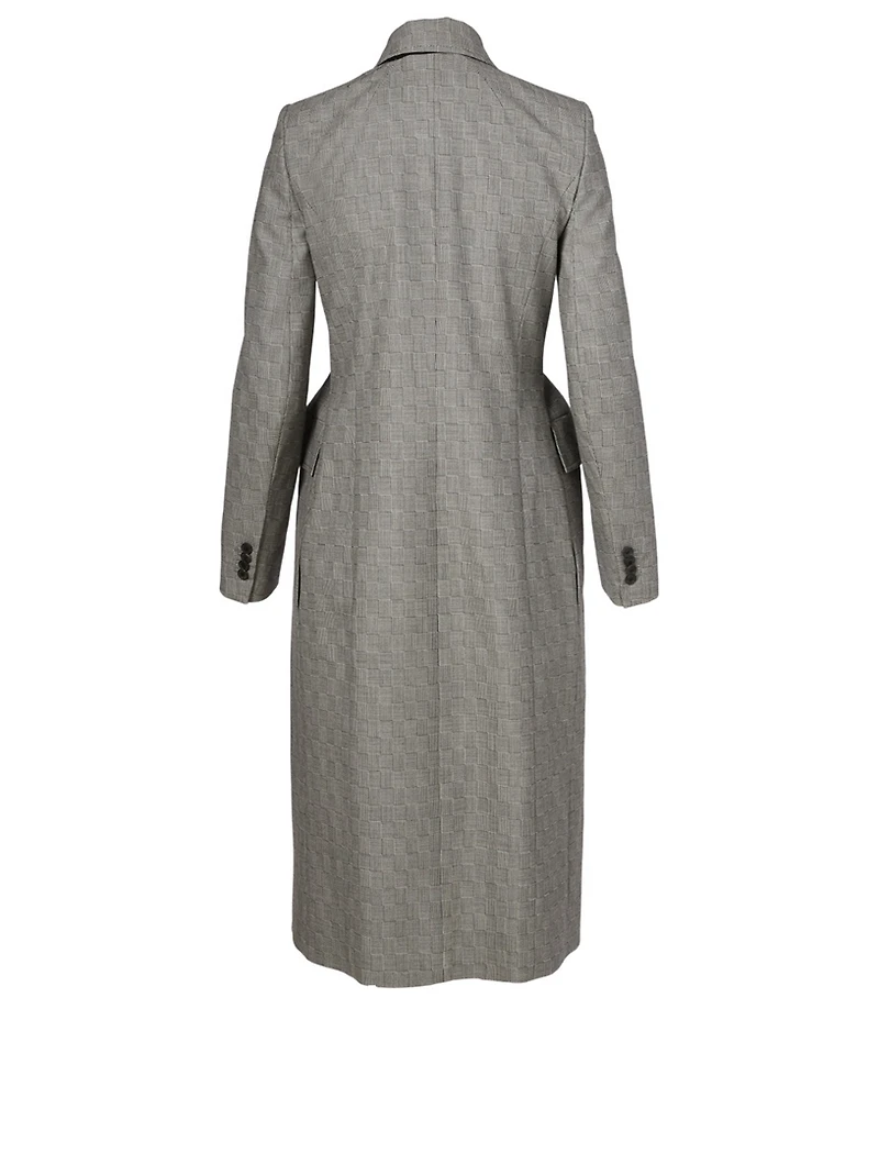 Hourglass Wool Long Coat