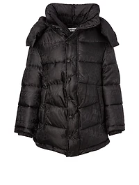 New Swing Puffer Jacket Mixed Typo Print