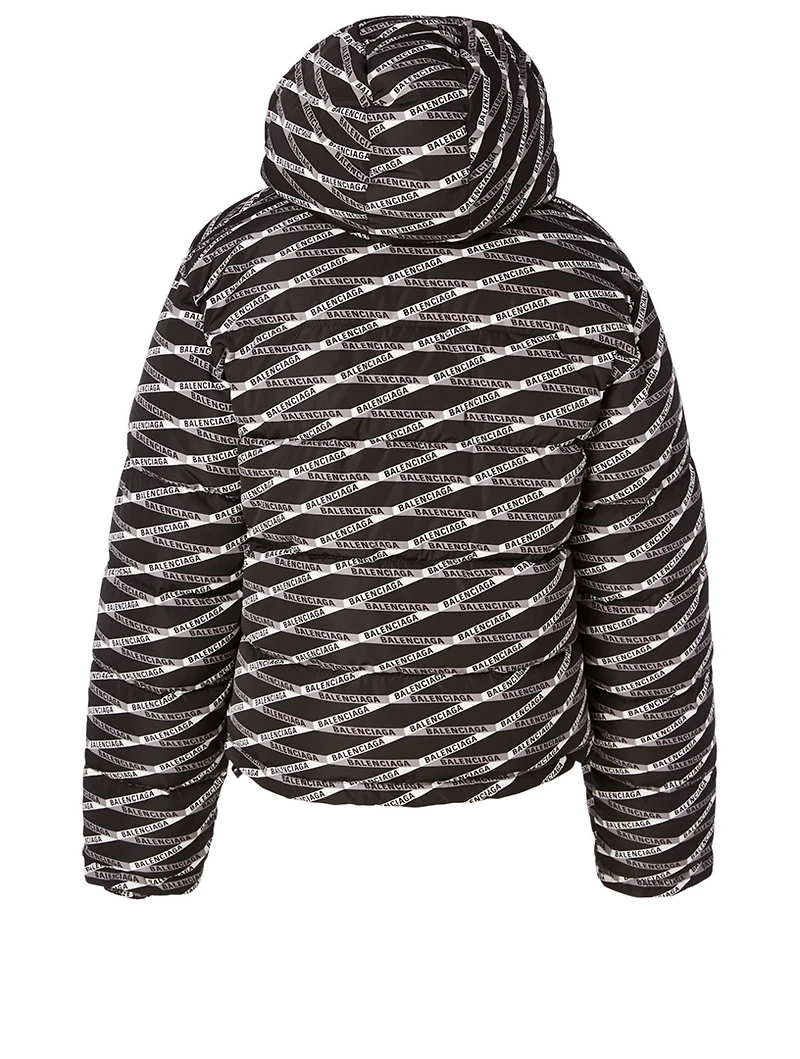 Puffer Coat Monogram Print