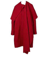 Wool Scarf Coat Houndstooth Print
