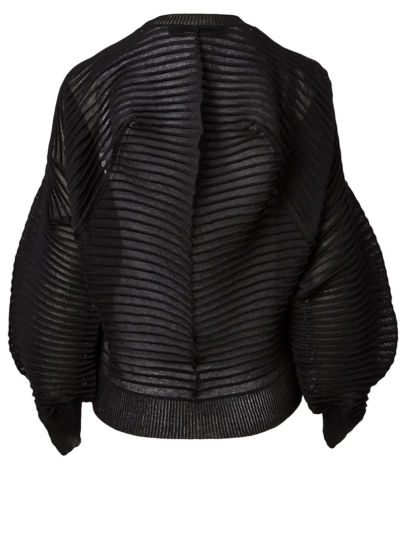 Horizontal Stripe Knit Cardigan
