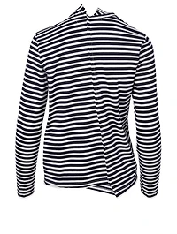 Asymmetric Long-Sleeve T-Shirt With Stripes
