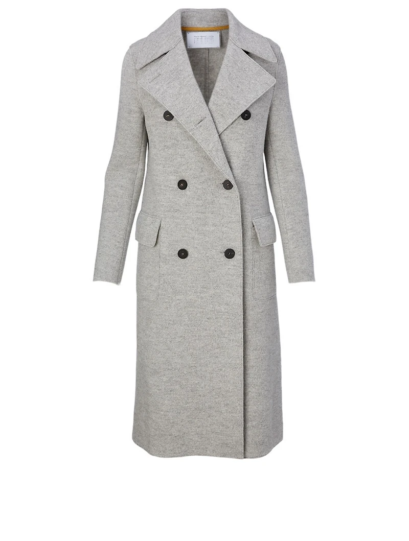 Wool Double-Breasted Midi Coat