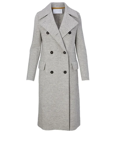 Wool Double-Breasted Midi Coat