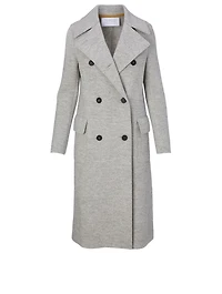Wool Double-Breasted Midi Coat