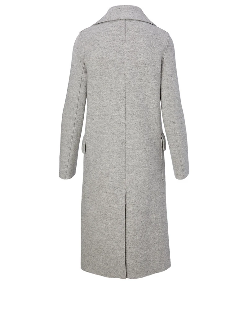 Wool Double-Breasted Midi Coat