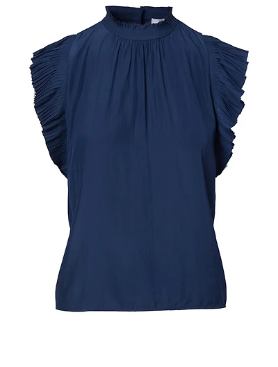 Pleated Ruffle Top