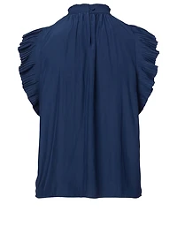 Pleated Ruffle Top