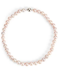 18K White Gold Pink Pearl Necklace