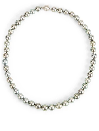 18K White Gold Grey Pearl Necklace