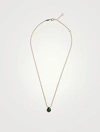 Serpent Bohème Gold Pendant Necklace With Malachite