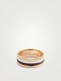 Small Quatre Classique Gold Ring With Brown PVD