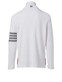 Cotton Four-Bar Turtleneck Top