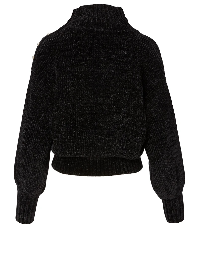 Paloma Chenille Sweater With Pearls
