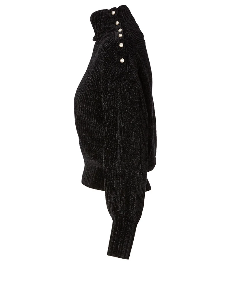 Paloma Chenille Sweater With Pearls