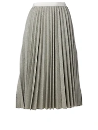 Melton Wool-Blend Midi Skirt