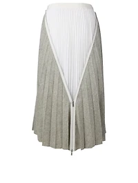 Melton Wool-Blend Midi Skirt