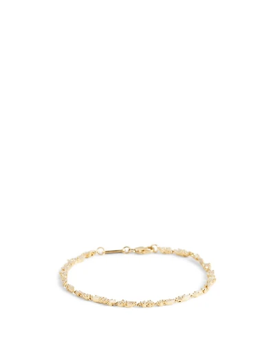 Rainbow Fireworks 18K Gold Tennis Bracelet With Diamonds