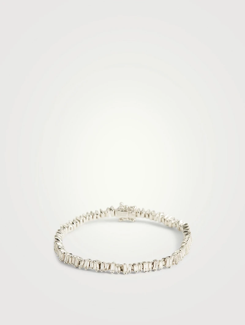 Fireworks 18K White Gold Bracelet With Diamonds