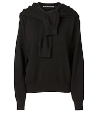 Wool And Cashmere Shoulder Tie Sweater